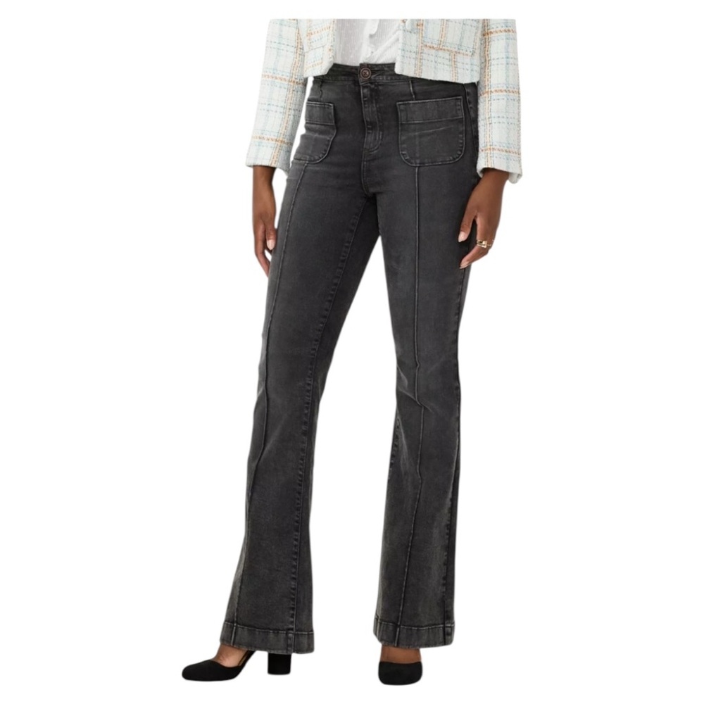 LC Lauren Conrad Charcoal High Rise Wide Leg